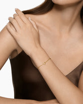 Petite Pavé Initial Chain Bracelet in 18K Yellow Gold with Diamond Y